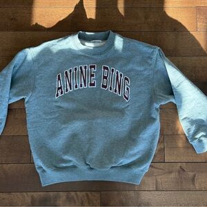Anine Bing Heather Gray Fleece Sweatshirt